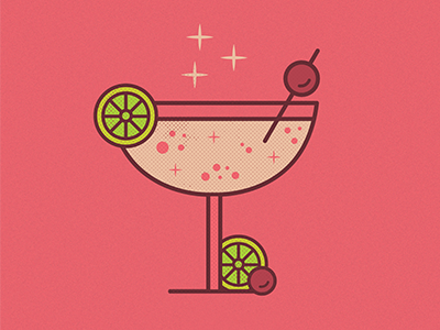 Hemingway Daiquiri beverage cocktail drink fruit fruity halftone retro texture