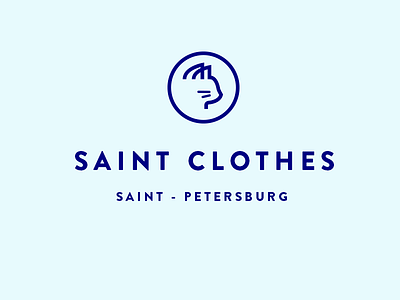 Saint Clothes animals blue cat clothes geometry logotypes minimalism