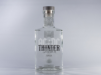 ACDC ThunderStruck Tequila Silver acdc black gold illustration label design packaging tequila typography