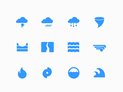 Natural Hazard Icon Set icon icon set natural hazard weather