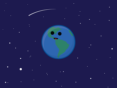 Happy Earth Day day earth earthy illustration planet shooting star star vector