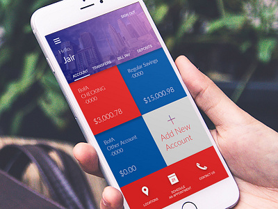 Bank Of America App Re-Design bank bank of america banking