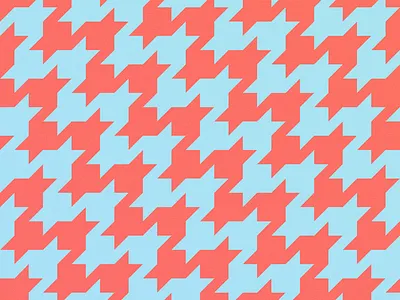 Pied-De-Poule III art colour houndstooth simple sketch vintage