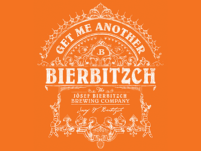 Bierbitzch beer typography vector victorian vintage