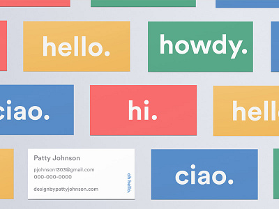 Business Cards business cards hello hi howdy layout personal print