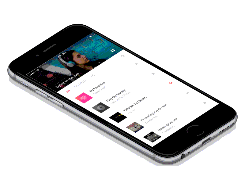 Just Music gif music ui