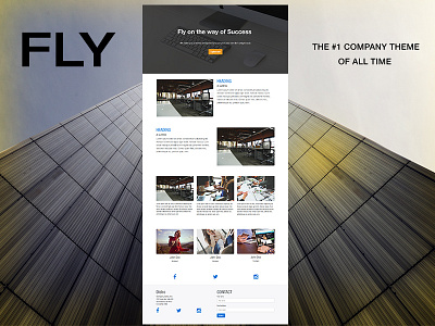 FLY Free Template | css +html dribbble free template ui uiux ux web development