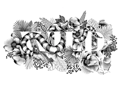Wild apple botanical design floral illustration ipad pattern pencil stylus tablet typography