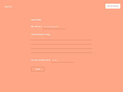 Natural Language Form contact contact form design form language natural web