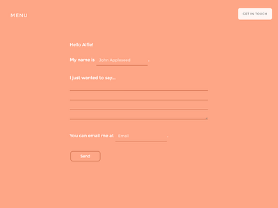 Natural Language Form contact contact form design form language natural web