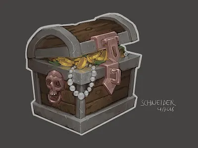 Treasure Chest Sketch blizzard chest conceptart digitalart digitalpainting fantasy gamedev illustration painting photoshop sketch treasure