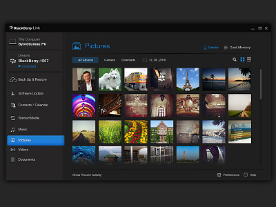 Blackberry Link 5 apps blackberry device link logo pc software ui