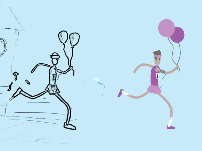 Bloomsday Corporate Cup brand illustration race