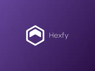 Hexfy brand hexagon illustration logo violet