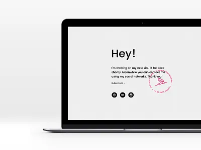 Hey! coming design new portfolio site soon website