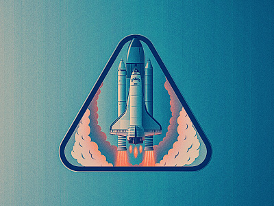 Launch Icon illustration illustrator launch shuttle space space x spaceship vector vintage