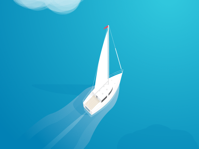 Sailboat with moves boat cloud gif ocean sailboat