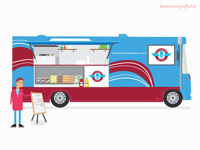 Paris best food trucks #1 - Lecamionquifume food foodtruck illustration paris