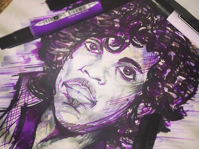 Rest In Purple marker music prince prismacolor