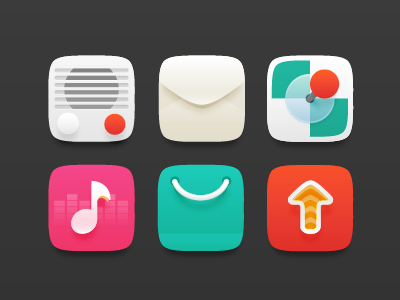 Icon6 games icon，radio mail music promotion shopping xiaoafu