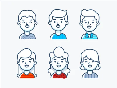 Goodcall Characters Design avatar character character design flat illustration minimal vector