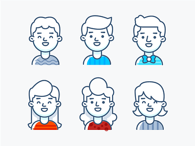 Goodcall Characters Design avatar character character design flat illustration minimal vector