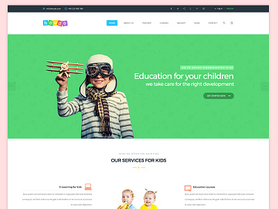 Kids Education Template books children design education kids learning media online school teacher template website