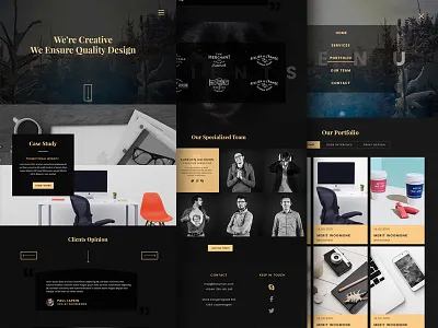 Dark Agency Multipage Web Template agency blog contact creative dark multipage portfolio premium psd template ui website