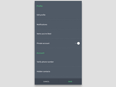 Daily Ui 07 007 dailyui design settings ui
