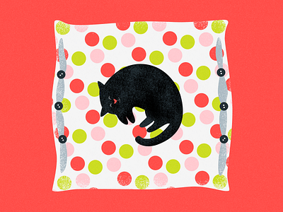 It's nap time blackcat cat drawing illustration lazy nap naptime pillow sleepy takeanap