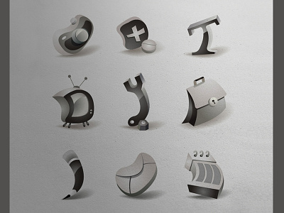 Icons audio icons mail photo text vector video