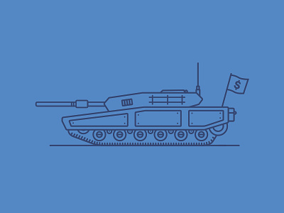 Tank Illustration icon iconography illustration line minimal single tank