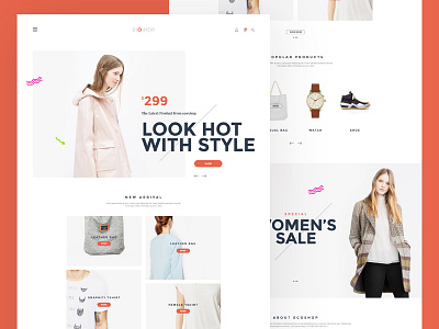 eCommerce PSD Template bag estore furniture homepage online shop shopping tshirt web webdesign webdevelopment webpage