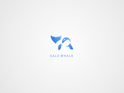 Sale Whale animal logos blue logo logo design ocean sales whale