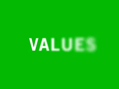 Fading Values fade green morals trade gothic values