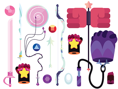 Crystal Gems basic kit to defend the Earth crystal garnet gems steven universe universe