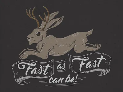 Jackalope 90s jack rabbit jackalope rabbit type typography