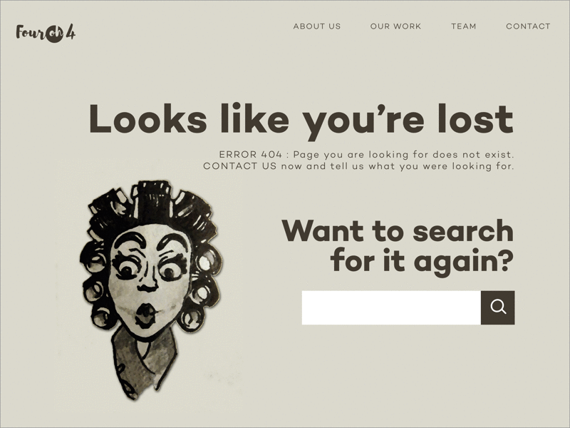 DailyUI // Day 8 : 404 page 008 404 error error page lost