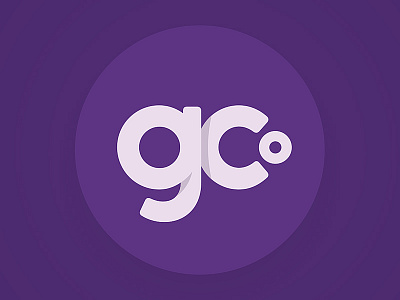 Geekery Collective Monogram branding circle clean exploration identity lowercase monogram purple round shading soft corners typography