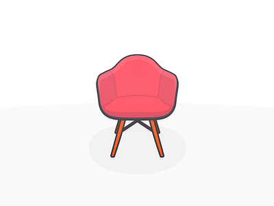 chair chair comfy design flat hipster illustration modern office seat startup stylish