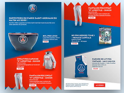 PSG Newsletter color design football newsletter psg sport ui