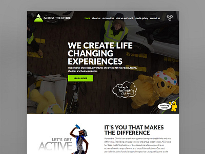 Acrossthedivideshot web design website