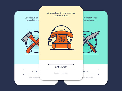 Ui Cards app application card concept icon illustration mobile ui ui card ux vector