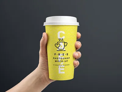 Hand Held Coffee Cup Mockup coffee cup free freebie mock up packaging psd