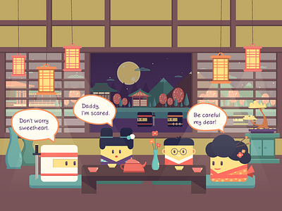 Tap Ninja preview 2d android art flat game gui illustration illustrator intrface japan ninja vector