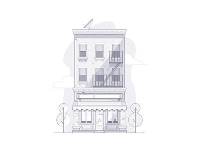 Brooklyn apartment brooklyn home house illustration pixel grid