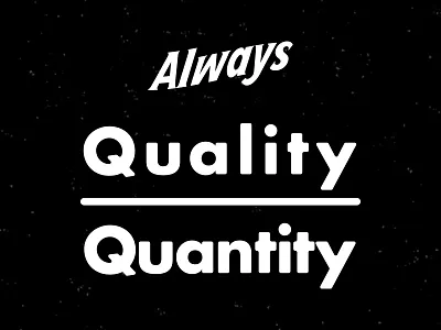 Quality over Quantity american made made in usa