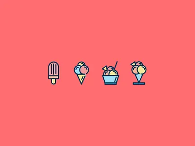 Ice Creams Iconset creams flat ice icon iconset line minimal software strokes
