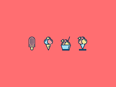 Ice Creams Iconset creams flat ice icon iconset line minimal software strokes