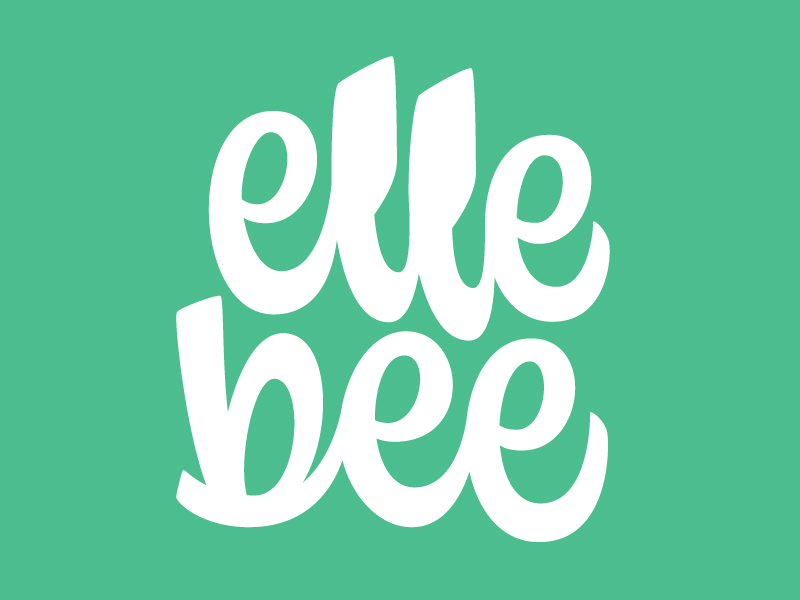 elle bee pt.III branding design illustration lettering ligatures logo phonetic script script lettering typography